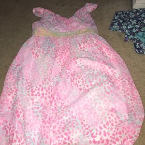 Pink cheetah print dress